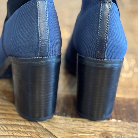 Women’s Navy Blue Slip-On Ankle Booties - Picture 11 of 12